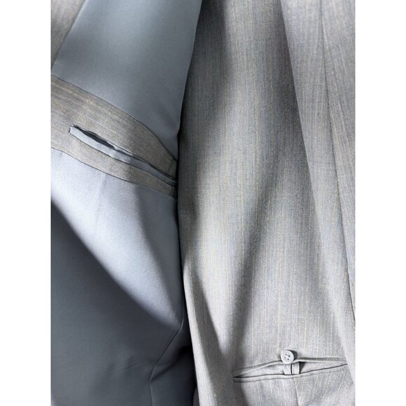 Men’s Light Gray 2 Piece Suit No Brand Or Tags - Read measurements! - Picture 4 of 15